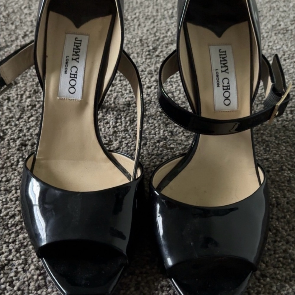 Jimmy Choo Black Patent Leather Heels